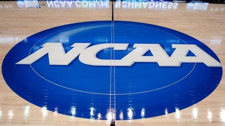 The NCAA logo is displayed at center court
