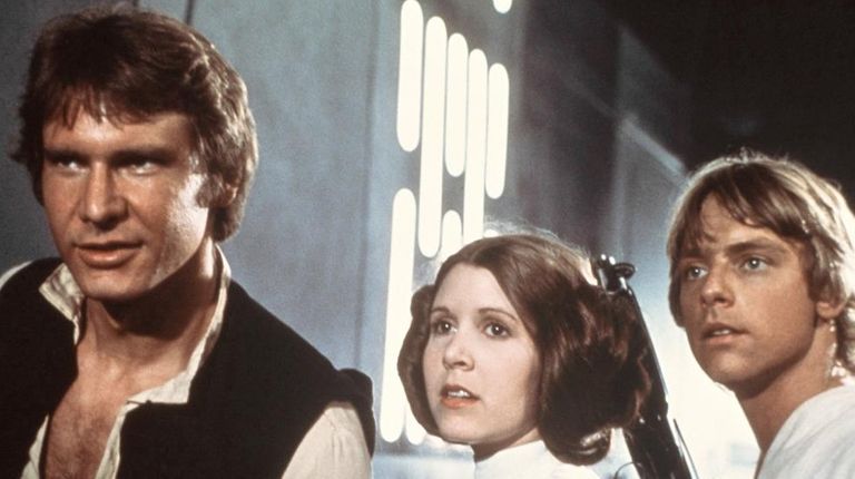 Harrison Ford, Carrie Fisher and Mark Hamill star