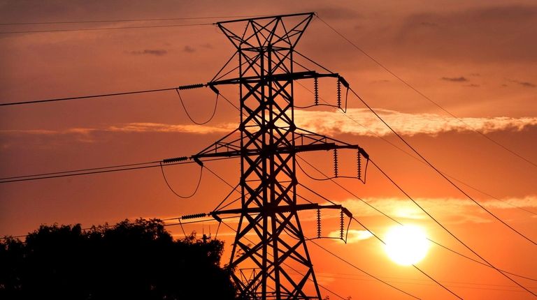 Towers carrying PSEG Long Island transmission lines are