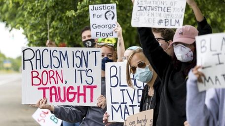 Protesters demanding justice for George Floyd and others