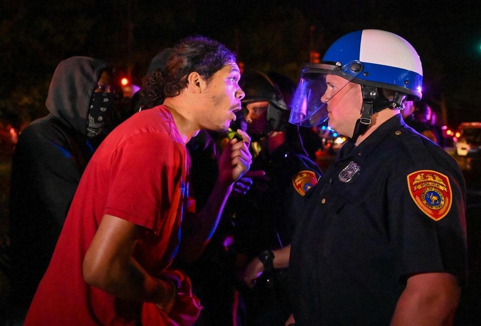 Protesters clash with Suffolk County police in riot