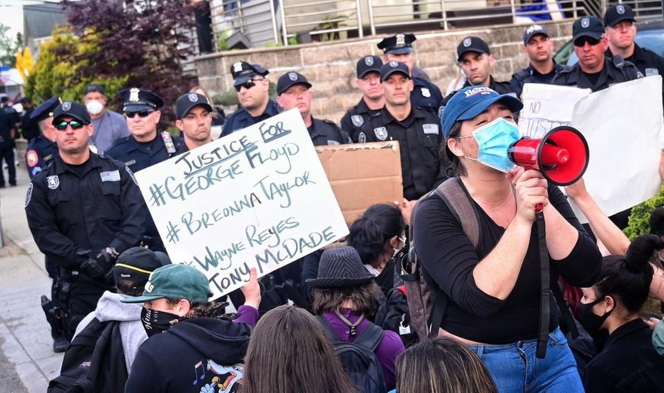 Photos of a black lives matter protest in