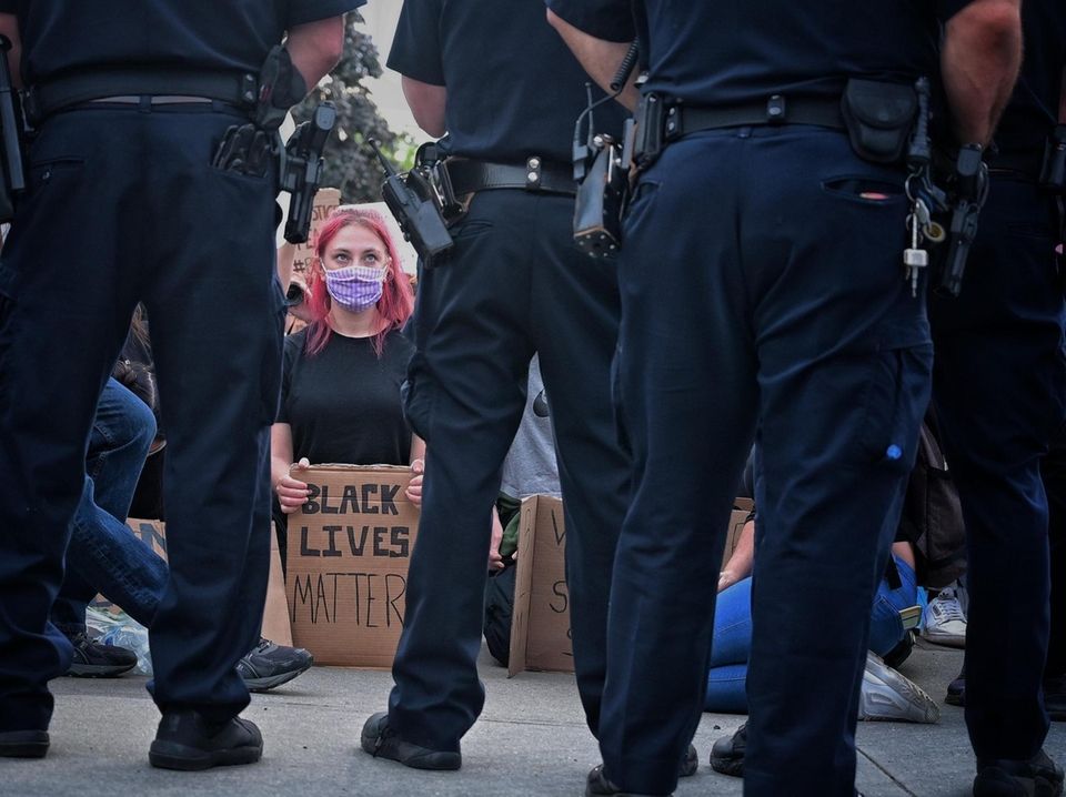 Dozens show up to protest for Black Lives