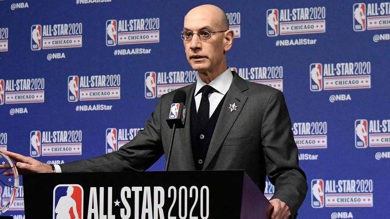 NBA commissioner Adam Silver unveils the NBA All-Star
