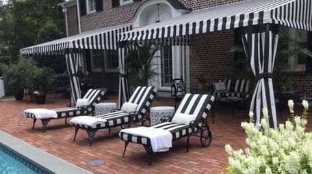 An awning at the Huntington Bay home of