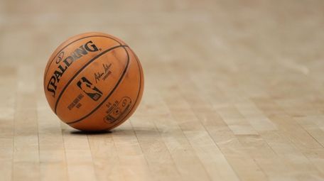 A general view of an NBA basketball at
