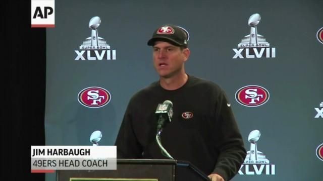San Francisco 49ers head coach Jim Harbaugh says