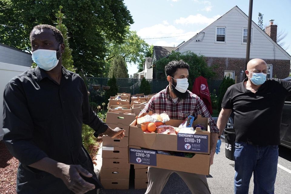 Hillside Islamic Center serves as the central food-packages