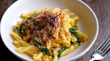 Fusilli with butternut squash, brown butter, sage and