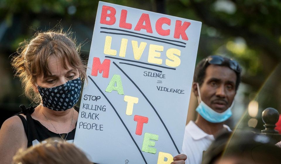 A large crowd met in Manhattan during a