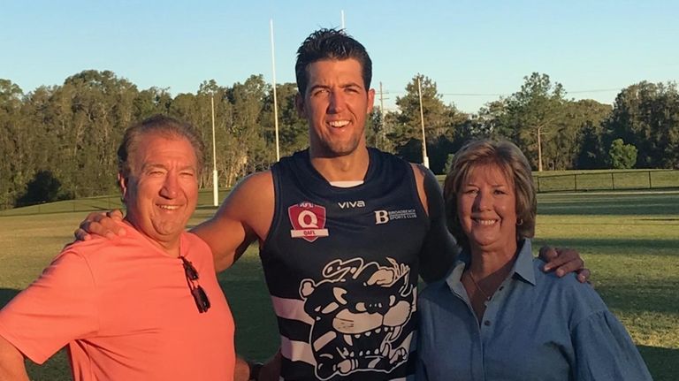 Alex Aurrichio, with his father, Lou, and mother,