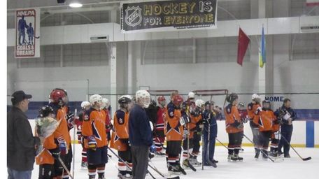 The Long Island Blues were presented with medals