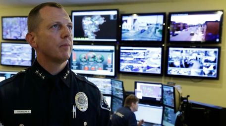 Then Chief Scott Thomson watches one of the