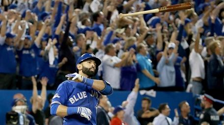 Jose Bautista of the Blue Jays makes his