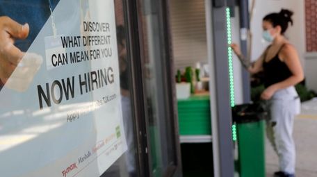 A "Now Hiring" sign is displayed during the