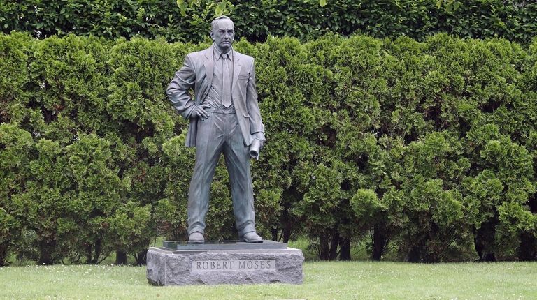 A statue of Robert Moses on June 18,