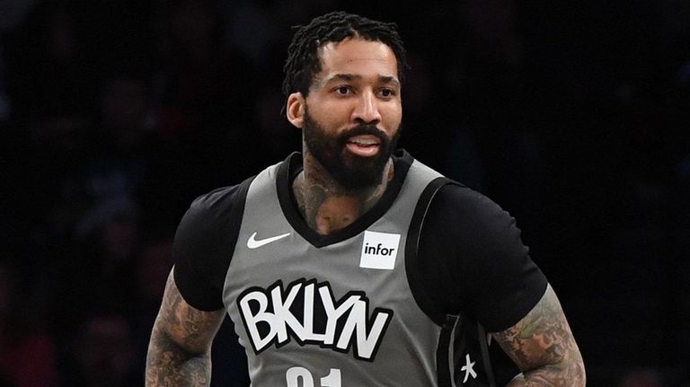 Wilson Chandler runs upcourt during the Nets' game