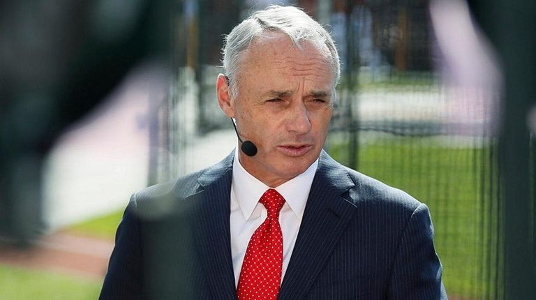 Commissioner Rob Manfred is interviewed as the American