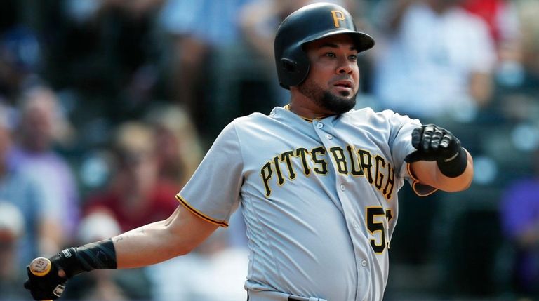 Pittsburgh's Melky Cabrera doubles off Colorado Rockies relief
