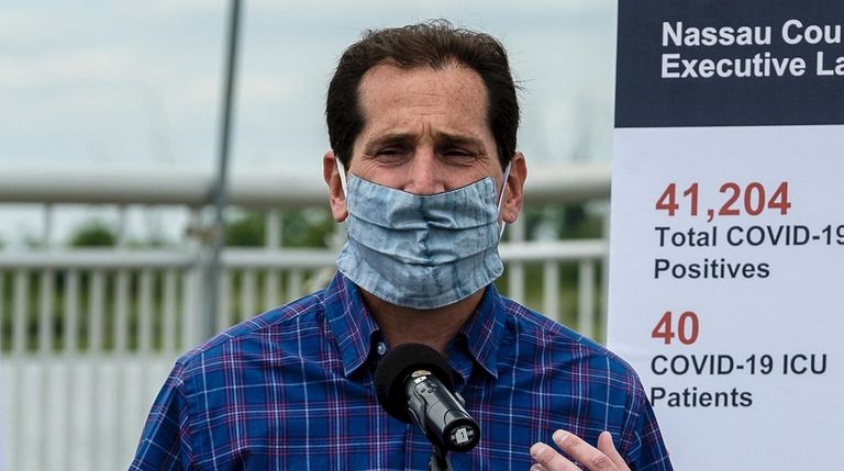 Sen. Todd Kaminsky speaks during a COVID-19 briefing