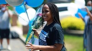 Copiague varsity basketball player Amaya Williams was treated to a drive-by