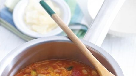 The minestrone with pasta recipe can be found