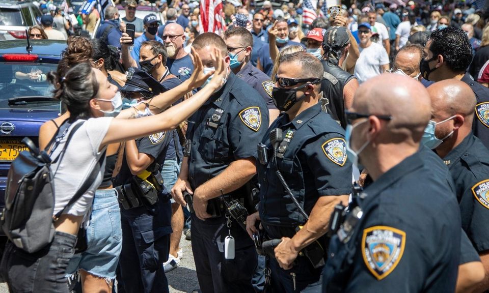 Black Lives Matter protestors clash with NYPD and