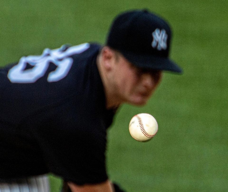 The New York Yankees' Pitcher Clarke Schmidt #86