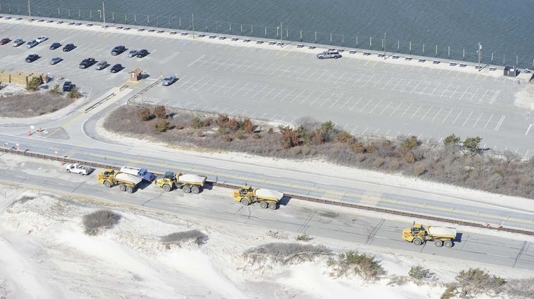 Dredging continues in the Fire Island Inlet on