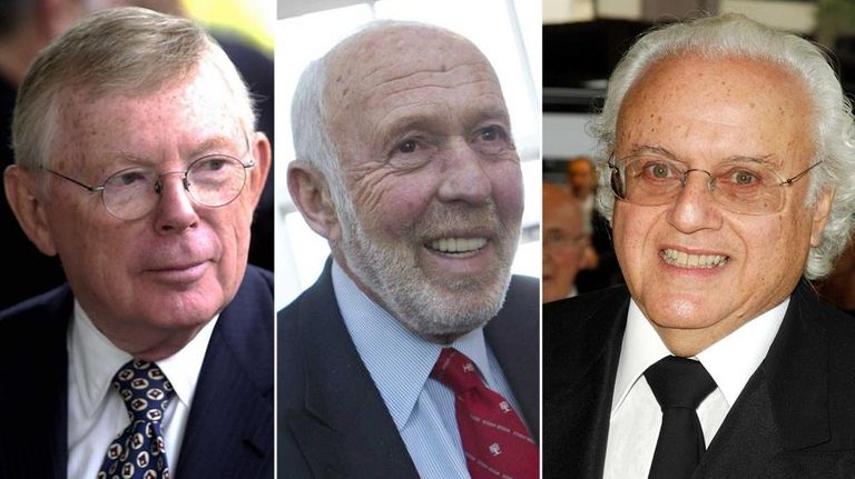 Left, Charles Dolan; middle, James Simons; right, Ira