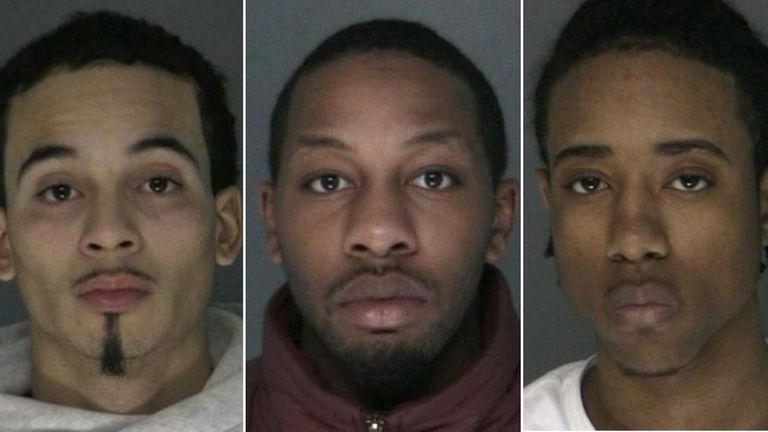 Left, Latique Oates, 19 of Freeport, middle, Andre