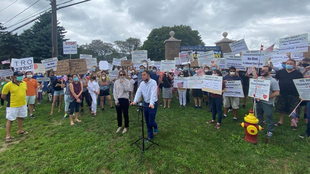 Jericho residents gathered on Saturday to protest the