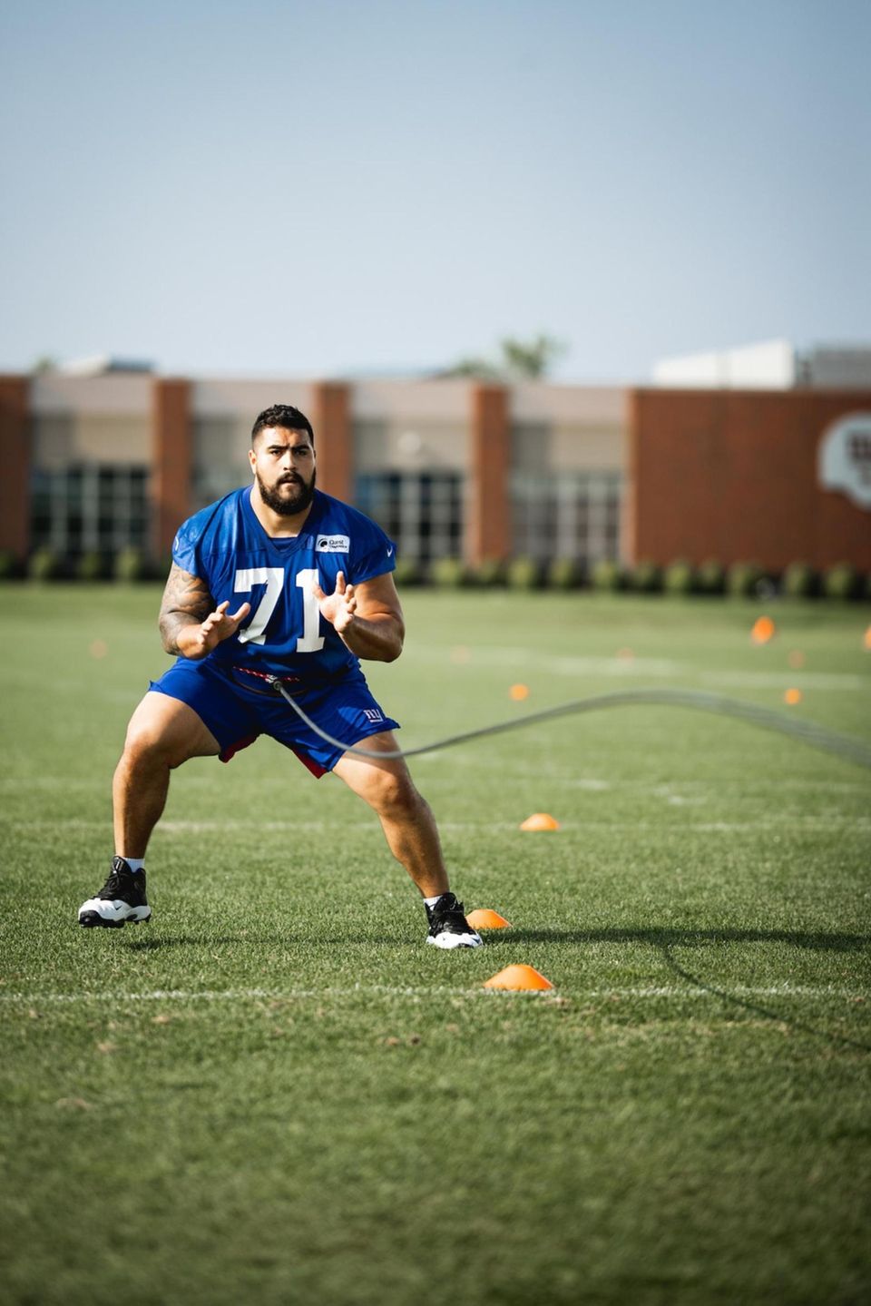 Giants lineman Will Hernandez participates in training camp