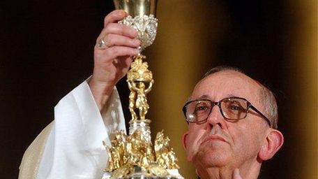 Jorge Bergoglio celebrates Mass in honor of Pope
