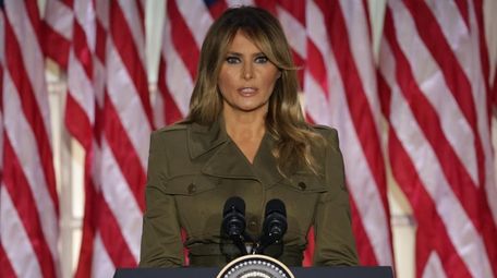 First lady Melania Trump addresses the Republican National