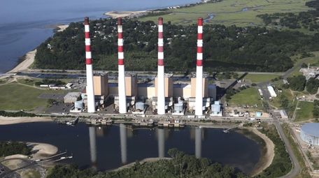 The LIPA power plant in Northport is shown