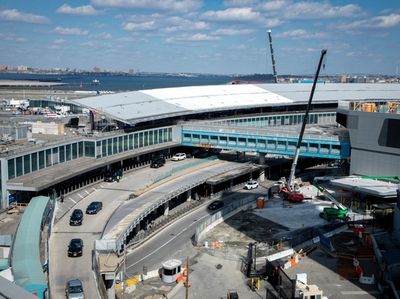 New roads in Laguardia airport in Queens are