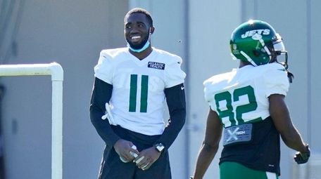 Rookie receiver Denzel Mims injured his "good" hamstring