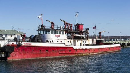 A historic FDNY fire boat from the 1930's