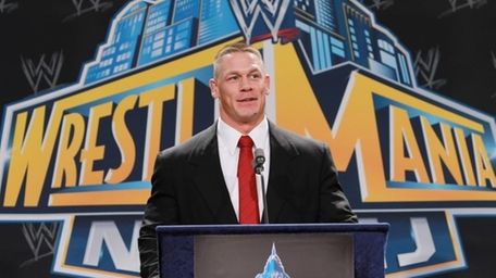 World Wrestling Entertainment personality John Cena speaks at