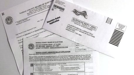 The application for an absentee ballot for Nassau