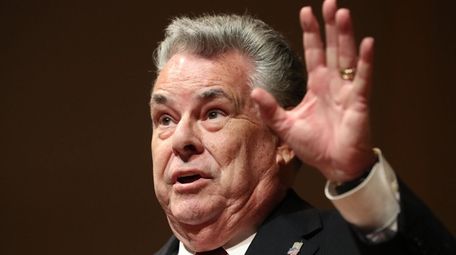 Congressman Pete King speaking at the Library of