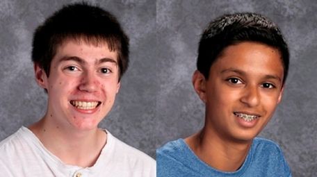 Dylan McCreesh, left, and Aman Mistry of Smithtown
