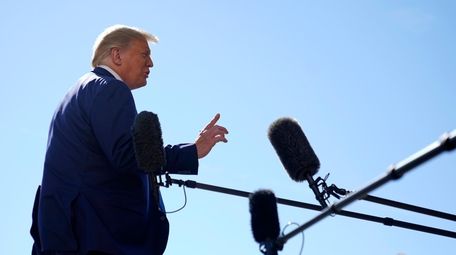 President Donald Trump on the White House South