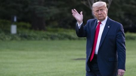 President Donald Trump on the White House South