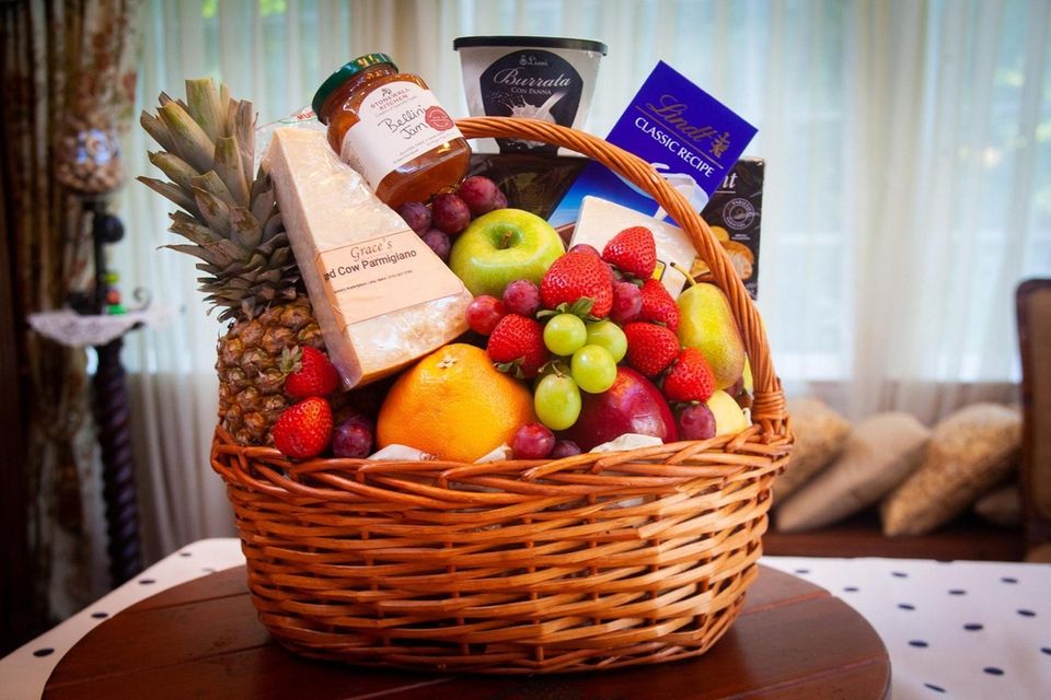 This custom gift basket includes your choice of