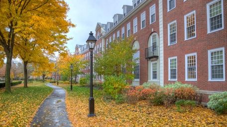 Autumn on the Harvard University campus.