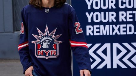 The Rangers' "reverse retro" jersey for the 2020-21