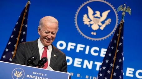 President-elect Joe Biden, accompanied by Vice President-elect Kamala
