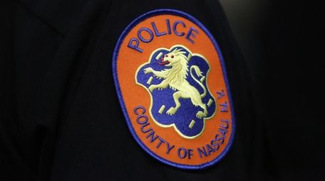 A Nassau County Police Department patch during a